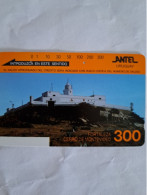 URUGUAY ANTEL FORTALEZA CERRO DE MONTEVIDEO 300U UT BACK GREY SUPERBE - Uruguay