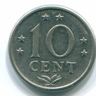 10 CENTS 1974 NETHERLANDS ANTILLES Nickel Colonial Coin #S13520.U.A - Niederländische Antillen