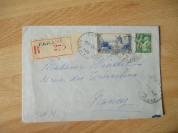 TIMBRE 2 F LE MOULIN ALPHONSE DAUDET SUR RECOMMANDE - Storia Postale