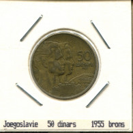 50 DINARA 1955 YUGOSLAVIA Coin #AS588.U.A - Jugoslavia