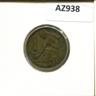 1 KORUNA 1962 CHECOSLOVAQUIA CZECHOESLOVAQUIA SLOVAKIA Moneda #AZ938.E.A - Tchécoslovaquie