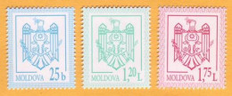 2021 Moldova Standard Edition. Coat Of Arms  Three Denominations 0.25 Lei, 1.20 Lei, 1.75 Lei  Mint - Sellos