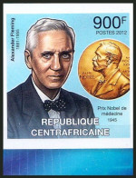 Central Africa 2012 MNH Imperf, Alexander Fleming, Nobel Medicine - Prix Nobel