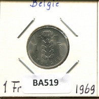 1 FRANC 1969 DUTCH Text BELGIUM Coin #BA519.U.A - 1 Franc