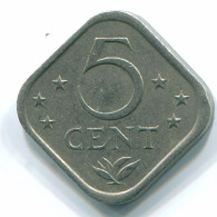 5 CENTS 1981 NETHERLANDS ANTILLES Nickel Colonial Coin #S12341.U.A - Netherlands Antilles