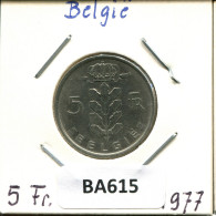 5 FRANCS 1976 DUTCH Text BELGIEN BELGIUM Münze #BA615.D.A - 5 Francs