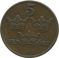 5 ORE 1909 SWEDEN Coin #AC561.2.U.A - Schweden