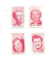 EA98 - VIGNETTES BABICHOU - JOAN CRAWFORD - LANA TURNER - OLIVIA DE HAVILLAND - ESTHER WILLIAMS - FORMAT 3.4 X 2.2 CM - Autres & Non Classés