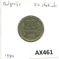 20 STOTINKI 1974 BULGARIE BULGARIA Pièce #AX461.F.A - Bulgarie