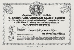 Cca 1930 Zrínyi Miklós 7. Honvéd Gyalog Ezred Táncestély Meghívó 24x16 Cm - Andere & Zonder Classificatie