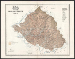 1897 Udvarhely Vármegye Térképe, Tervezte: Gönczy Pál, 1 : 370.000, Bp., Posner Károly Lajos és Fia, A Pallas Nagy Lexik - Sonstige & Ohne Zuordnung