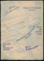 1958 MALÉV Pocket-Atlas (Zsebatlasz). Bp., 1958, Cartographia, 40 P. Többnyelvű. Kiadói Papírkötés, Kissé Viseltes Borít - Andere & Zonder Classificatie