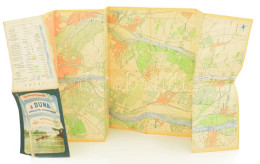 1958 A Duna Budapesttől Sztálinvárosig, Vízisporttérkép, Bp., Kartográfiai, 40×112 Cm - Sonstige & Ohne Zuordnung
