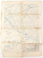 Cca 1910 Milano-Pavia Környékének Térképe. / Map Of Milano Pavia 42x57 Cm - Sonstige & Ohne Zuordnung