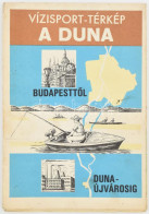 1975 Vízisport-térkép, A Duna Budapesttől Dunaújvárosig, Bp., Kartográfiai Vállalat, 112x40 Cm - Andere & Zonder Classificatie