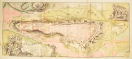A Budai Vár Erődítési Térképe 1749-ben, Reprint Térkép, 46,5x99 Cm - Autres & Non Classés