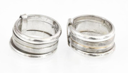Ezüst(Ag) Három Részes Gyűrűpár, Jelzett, Méret: 49-50, Nettó: 14,4 G - Altri & Non Classificati