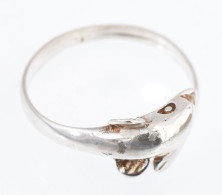 Ezüst(Ag) Delfines Gyűrű, Jelzett, Méret: 54, Nettó: 1,5 G - Autres & Non Classés