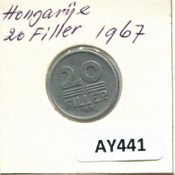 20 FILLER 1967 SIEBENBÜRGEN HUNGARY Münze #AY441.D.A - Hungary