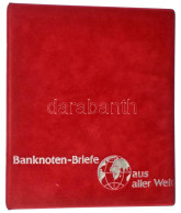 "Münz Briefe Aus Aller Welt" Piros, Plüssborítású, Négygyűrűs Album Tokban, 20db Osztás Nélküli Berakólappal. Jó állapot - Unclassified
