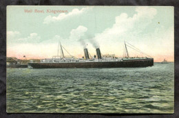 Steamer KINGSTON C1905-10 Mail Boat Postcard. British Ship (h967) - Commercio