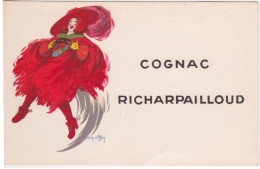 CPA ILLUSTREE  JEAN D'YLEN -  FEMME A CHAPEAU ROUGE + BLASON - PUB COGNAC RICHARPAILLOU - Andere & Zonder Classificatie