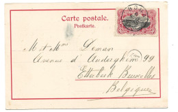 !!! CONGO, CPA DE 1910, DÉPART DE BOMA POUR BRUXELLES (BELGIQUE) - Briefe U. Dokumente