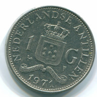 1 GULDEN 1971 NETHERLANDS ANTILLES Nickel Colonial Coin #S11955.U.A - Nederlandse Antillen