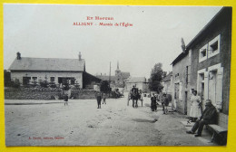 CPA  ALLIGNY - En - MORVAN ----MONTEE DE L'EGLISE ANIMEE. - Andere & Zonder Classificatie