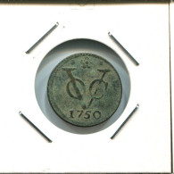 1750 HOLLAND VOC DUIT IINDES NÉERLANDAIS NETHERLANDS NEW YORK COLONIAL PENNY #VOC2632.7.F.A - Indes Neerlandesas