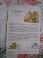 Document Officiel Tableau Albert Giacometti Le Chien 7/12/85 - Documents De La Poste