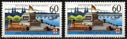 Bund 1992 - Mi.Nr. 1583 X + Y - Postfrisch MNH - Mit Und Ohne Fluoreszenz - Usados