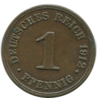 1 PFENNIG 1912 G ALLEMAGNE Pièce GERMANY #AE591.F.A - 1 Pfennig