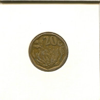 20 CENTS 1992 SÜDAFRIKA SOUTH AFRICA Münze #AT144.D.A - Sudáfrica