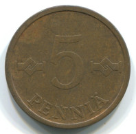 5 PENNIA 1970 FINLANDIA FINLAND Moneda #WW1120.E.A - Finlande