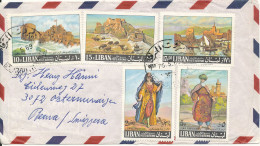 Lebanon Air Mail Cover Sent To Switzerland 26-5-1969 With Complete Set Of 5 - Libanon