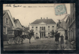 45 LOIRET - GIEN Place De L'Hôtel De Ville, Traitée En Carte Photo (voir Description) - Gien