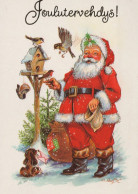 PAPÁ NOEL NAVIDAD Fiesta Vintage Tarjeta Postal CPSM #PAK215.A - Santa Claus