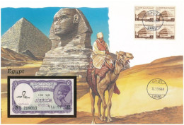 Egyiptom DN (1982-1986) 5P Felbélyegzett Borítékban, Bélyegzéssel T:UNC Egypt ND (1982-1986) 5 Piastres In Envelope With - Zonder Classificatie