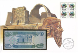 Irak 1980. 1D Borítékban, Alkalmi Bélyeggel és Bélyegzéssel T:UNC Iraq 1980. 1 Dinar In Envelope With Stamps And Cancell - Ohne Zuordnung