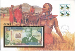 Kenya 1992. 10Sh Felbélyegzett Borítékban, Bélyegzéssel T:UNC Kenya 1992. 10 Shilingi In Envelope With Stamp And Cancell - Zonder Classificatie