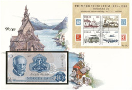 Norvégia 1977. 10K Felbélyegzett Borítékban, Bélyegzéssel T:UNC  Norway 1977. 10 Kroner In Envelope With Stamp And Cance - Zonder Classificatie