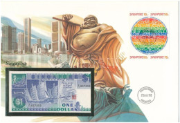 Szingapúr 1987. 1D Felbélyegzett Borítékban, Bélyegzéssel T:UNC Singapore 1987. 1 Dollar In Envelope With Stamp And Canc - Zonder Classificatie
