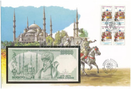 Törökország 1970. 10.000L Felbélyegzett Borítékban, Bélyegzéssel T:UNC Turkey 1970. 10.000 Lira In Envelope With Stamp A - Ohne Zuordnung
