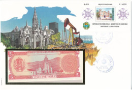 Venezuela 1989. 5B Felbélyegzett Borítékban, Bélyegzéssel T:AU  Venezuela 1989. 5 Bolívares In Envelope With Stamp And C - Zonder Classificatie