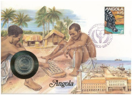 Angola 1975. 5KZ Felbélyegzett Borítékban, Bélyegzéssel, Német Nyelvű Leírással T:UNC Angola 1975. 5 Kwanza In Envelope  - Non Classés