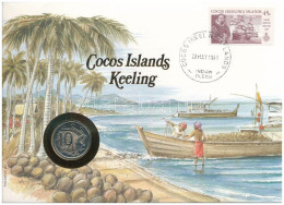 Ausztrália 1990. 10c Cu-Ni Felbélyegzett "Kókusz-szigetek / Keeling" Borítékban, Bélyegzéssel, Német Nyelvű Leírással T: - Ohne Zuordnung