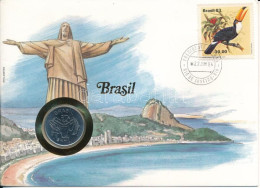 Brazília 1984. 50C Acél Felbélyegzett érmés Borítékban, Bélyegzéssel T:UNC Brasil 1984. 50 Cruzeiros Steel In Coin Envel - Ohne Zuordnung