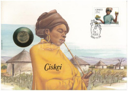 Delcampe - Dél-Afrika 1990. 10c Bronz Felbélyegzett "Ciskei" Borítékban, Alkalmi Bélyegzéssel, Német Nyelvű Leírással T:AU  South A - Unclassified