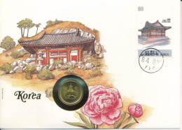 Dél-Korea 1983. 10J Felbélyegzett Borítékban, Bélyegzéssel T:UNC  South Korea 1983. 10 Jeon In Envelope With Stamp And C - Ohne Zuordnung